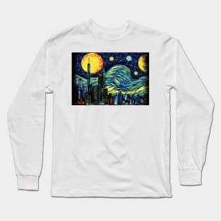 Dallas Texas Skyline Rhapsody Skyline Long Sleeve T-Shirt